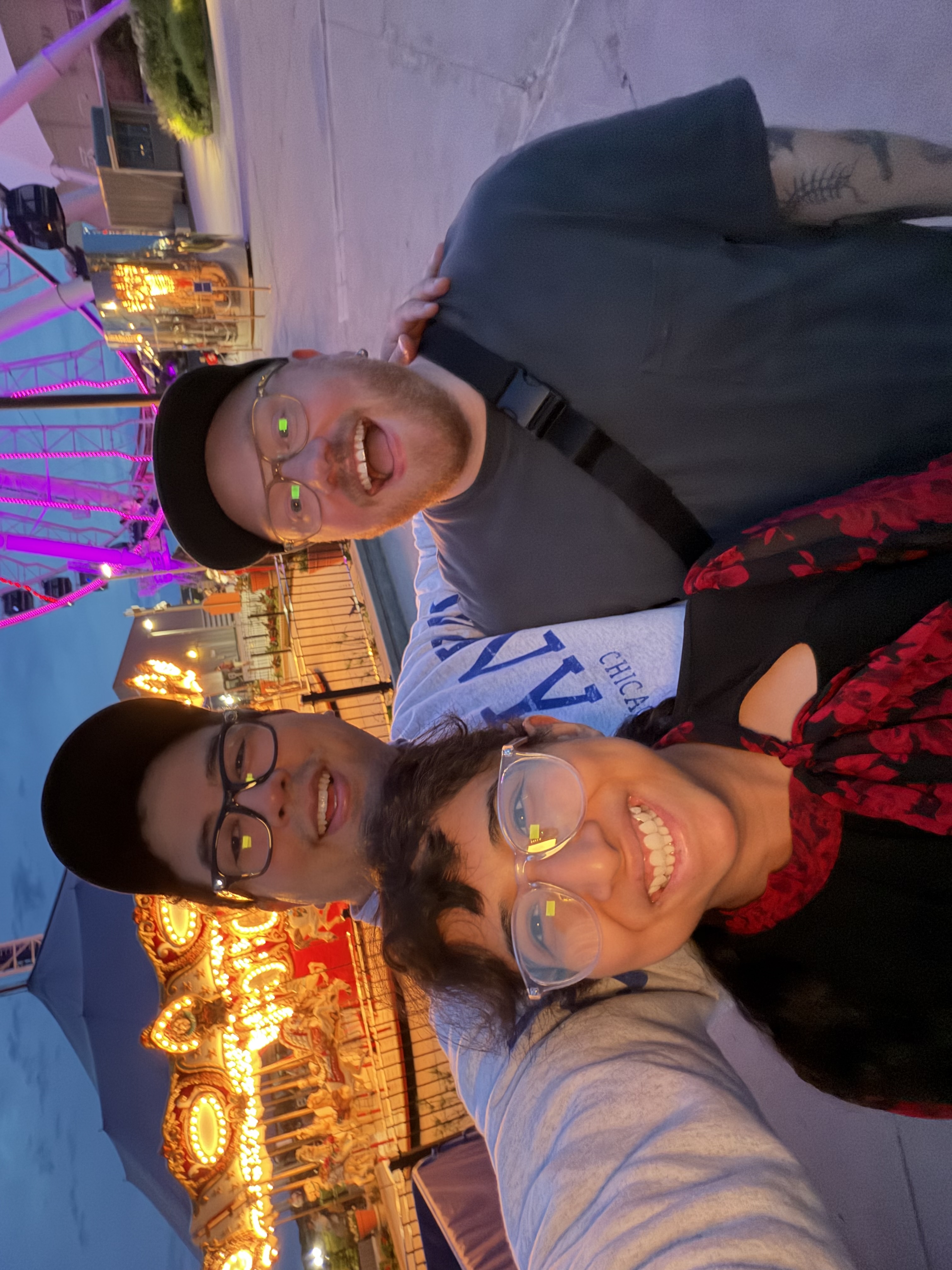 David with friends at Navy Pier