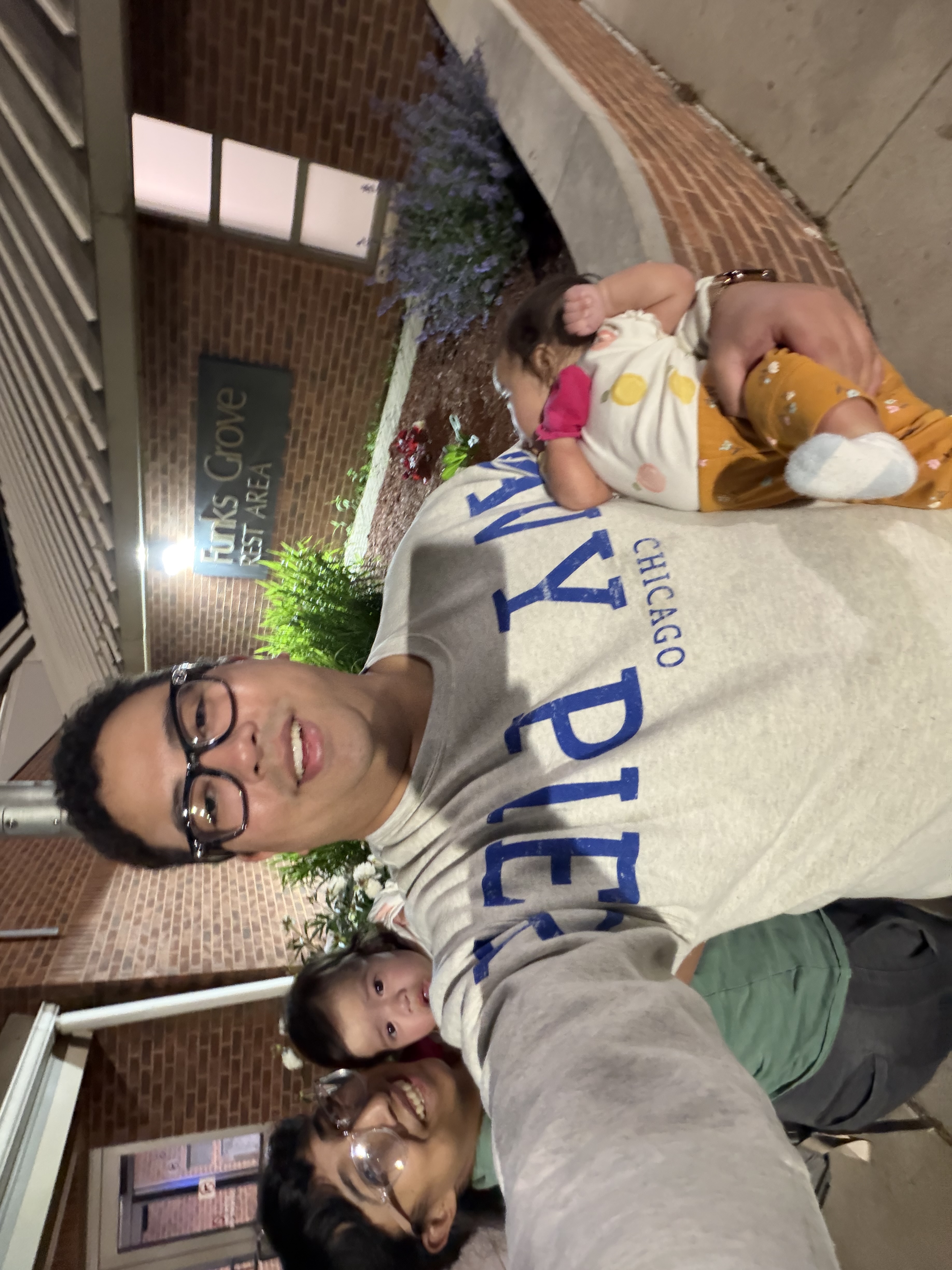 David with his family