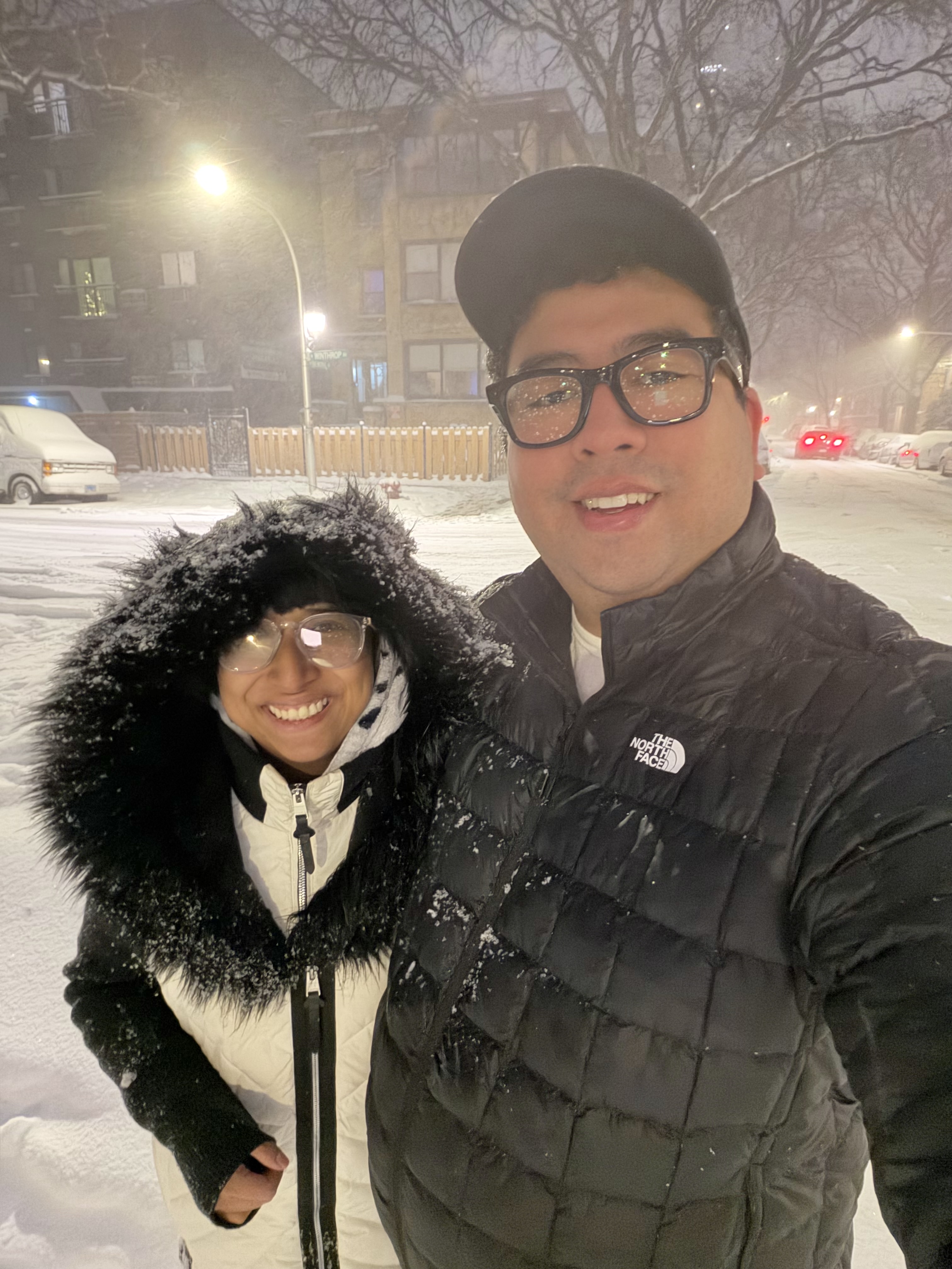 David and his wife in the snow
